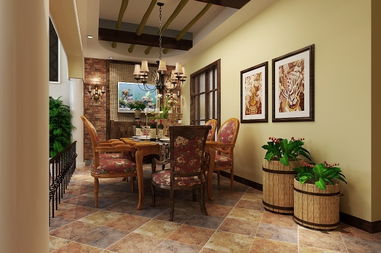 中海尚湖世家美式田園風格家裝樣板間，元洲裝飾設計師精品案例解析